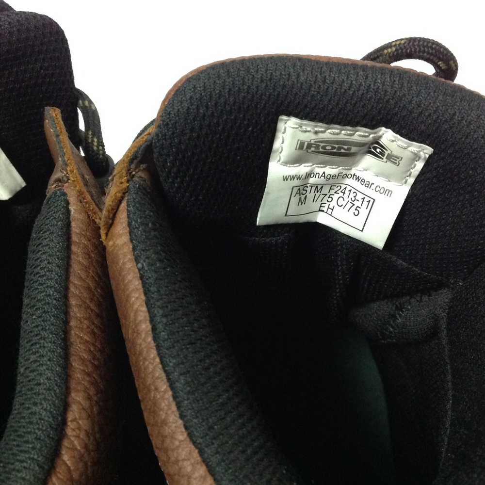 Iron Age Men's Lace Up Work Boots Steel Toe M - Picture 4 of 7